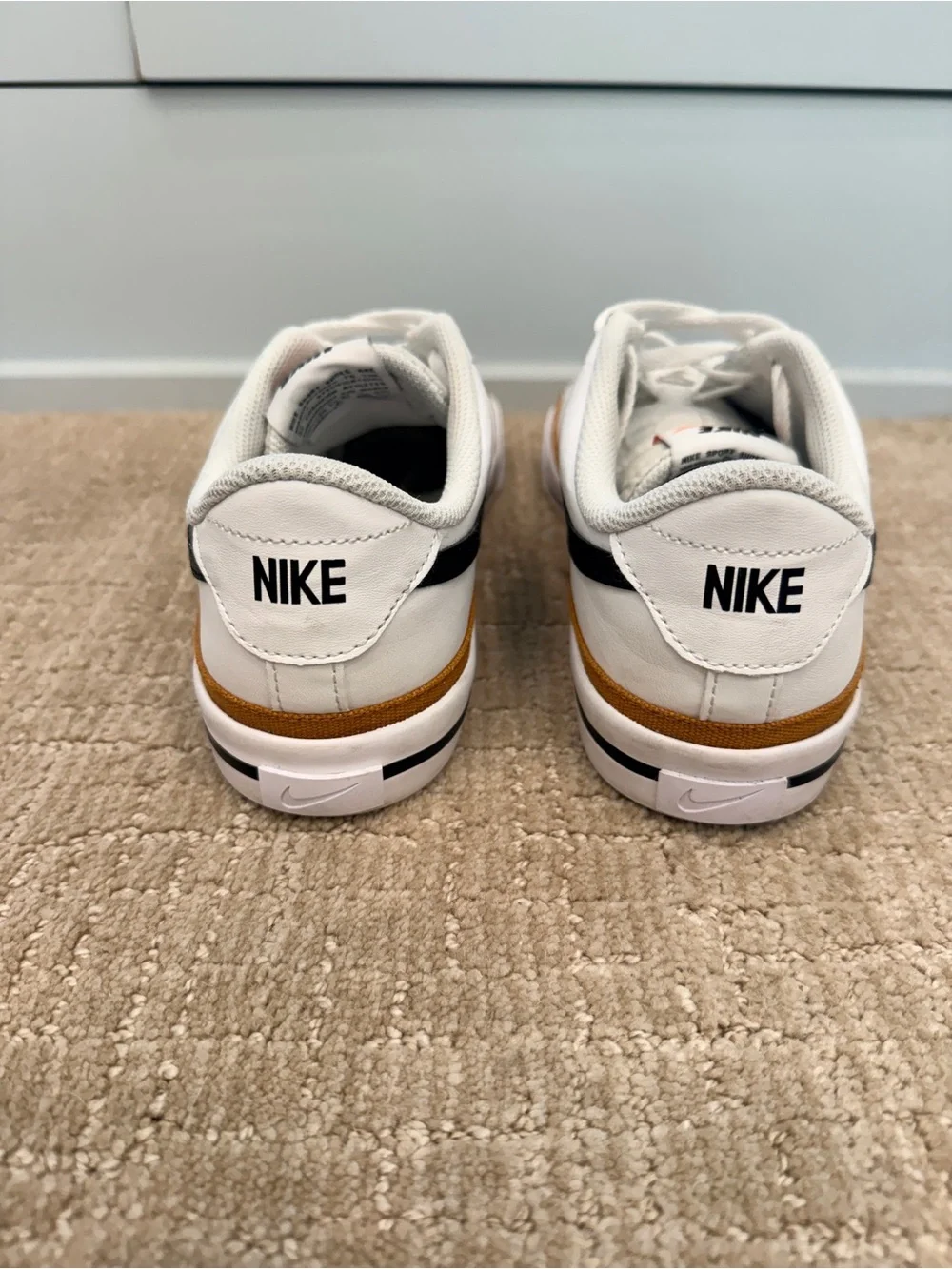 Nike Court Legacy Sneaker - white, tan, black